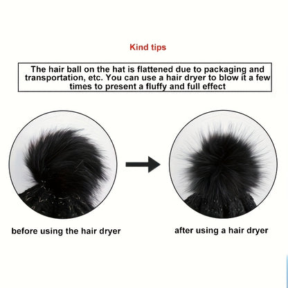 2pcs Winter Essentials Set - Thick Plush Pom Bucket Hat & Fleece-Lined Scarf | Windproof, Warm Beanie for Men & Women | Hand Wash Only, Winter Clothes, Cold Weather Gear, Cozy Headwear, Soft Texture, Stylish Headgear, Outdoor