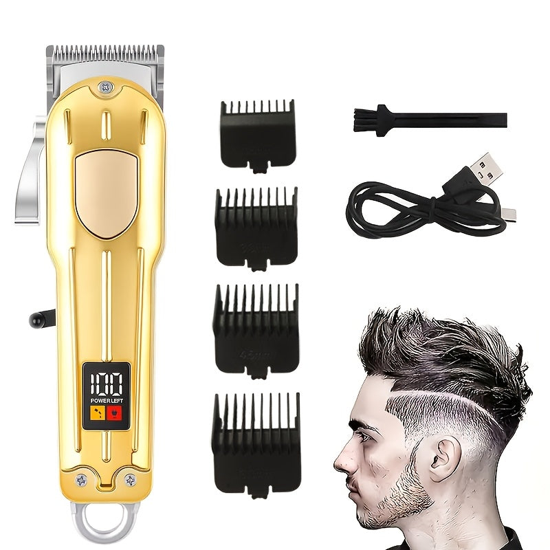 Professional Rechargeable Electric Hair Clipper | 4 Different Length Settings, Low Noise, USB Fast Charging, Unisex, Portable Hairdressing Kit | Ideal Gift for Men on Father'S Day, Christmas - ayq