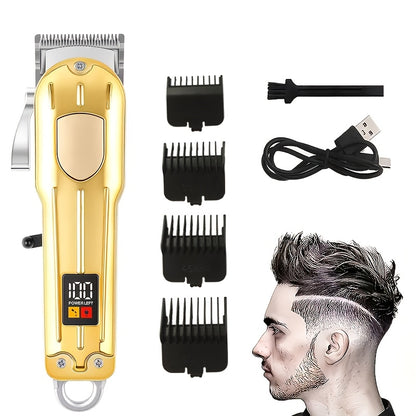Professional Rechargeable Electric Hair Clipper | 4 Different Length Settings, Low Noise, USB Fast Charging, Unisex, Portable Hairdressing Kit | Ideal Gift for Men on Father'S Day, Christmas - ayq