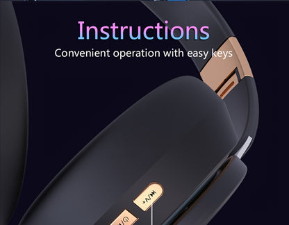 07S Wireless Over-Ear Headphones with Surround Bass, Foldable Design, 400mAh Battery - Wireless Compatible, Supports Wired/TF Card/Radio Modes, Ideal for Sports, Gaming, Photography & More, Wireless Headphones
