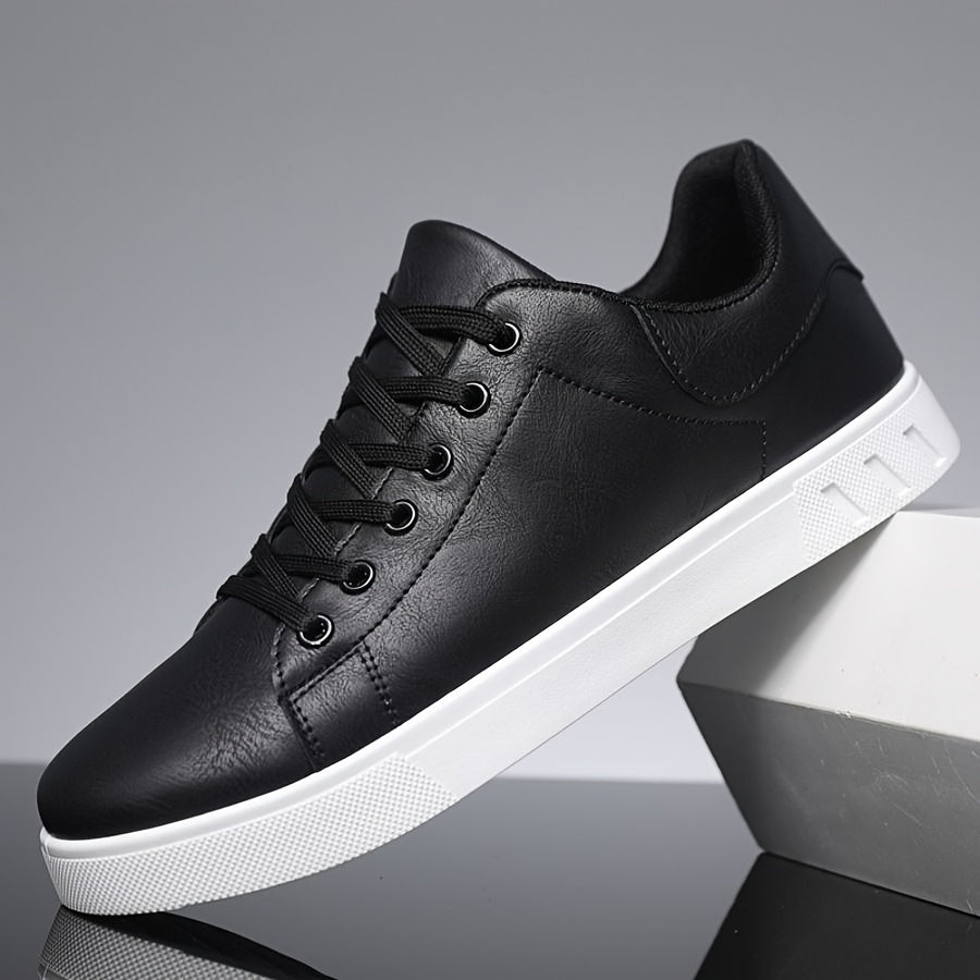 Men's Solid Color Casual Lace-Up Loafers for All Seasons