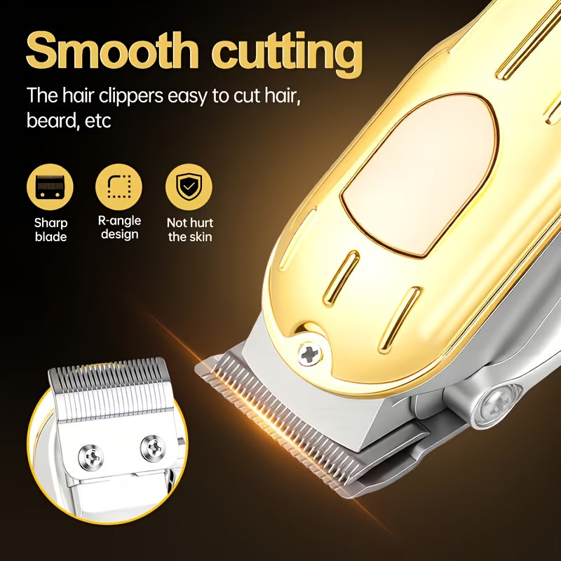 Professional Rechargeable Electric Hair Clipper | 4 Different Length Settings, Low Noise, USB Fast Charging, Unisex, Portable Hairdressing Kit | Ideal Gift for Men on Father'S Day, Christmas - ayq