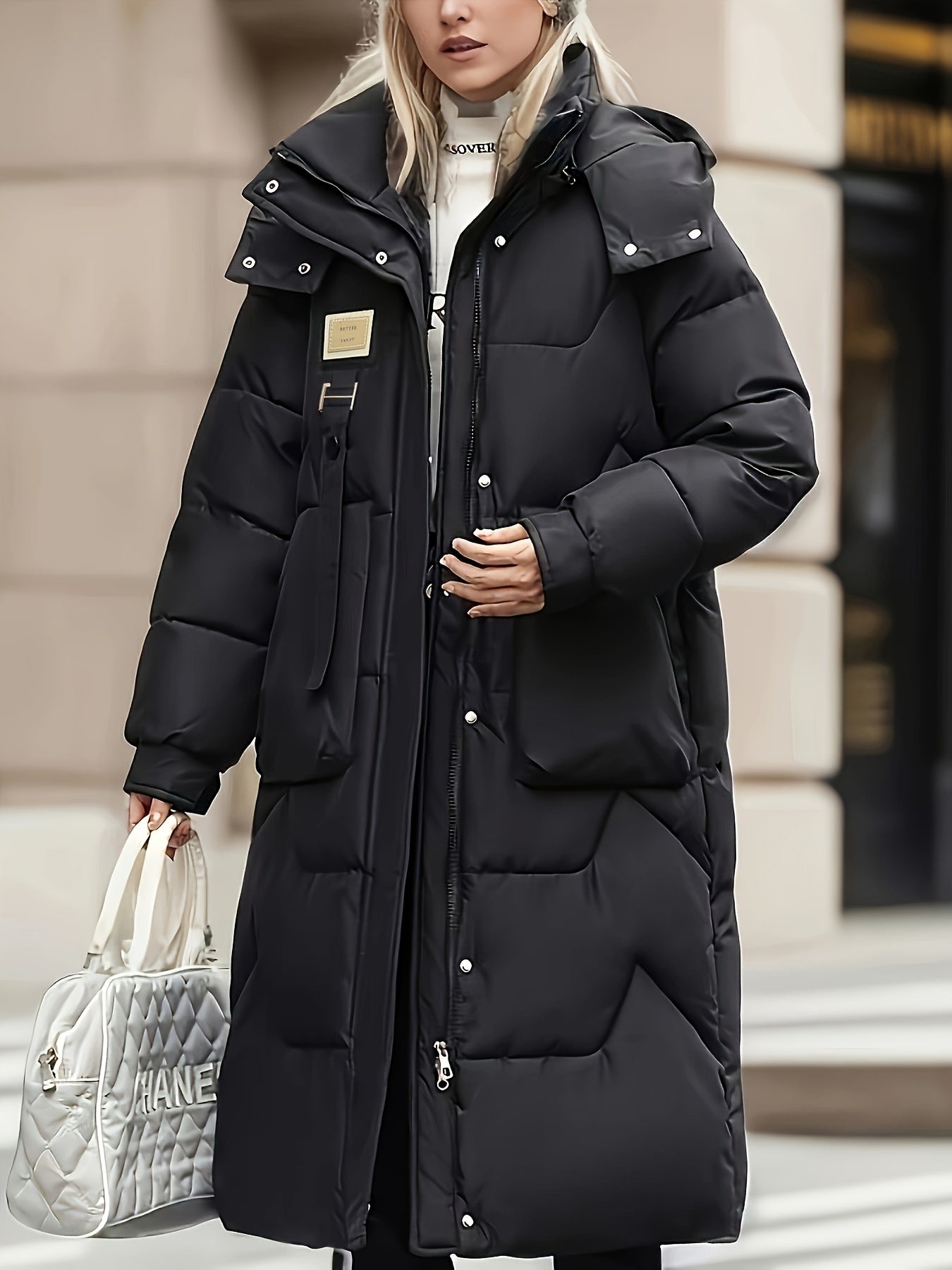 European and American winter thick jacket, new knee length jacket, loose fitting jacket for women