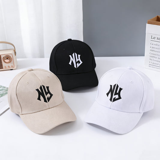 Embroidered NY Baseball Caps for Men & Women - Breathable Polyester