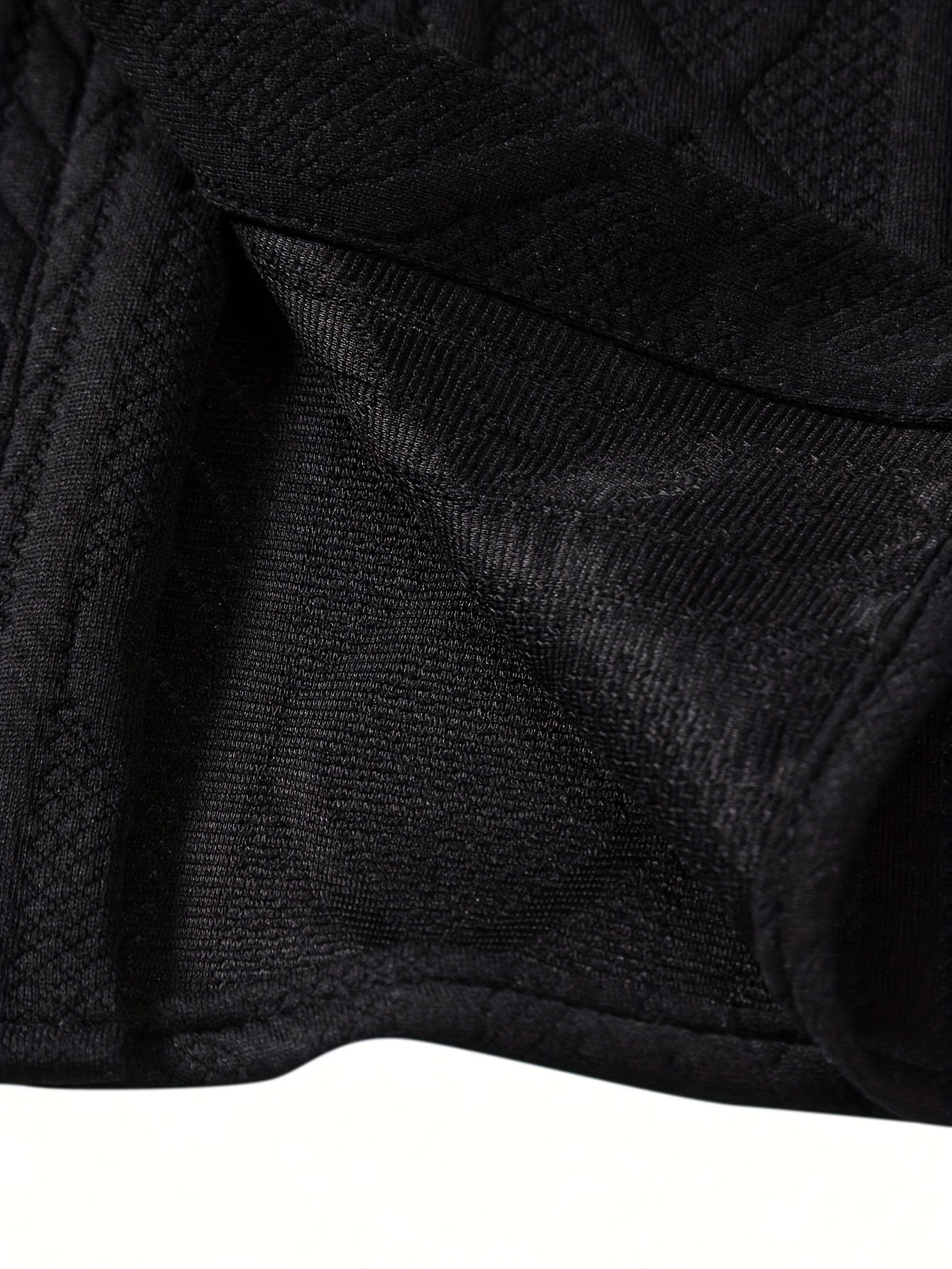 Men's Set Shirt Short Sleeve Shorts Thick Solid Color Knit Jacquard Casual Comfort High-Quality Two-Piece Set
