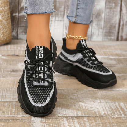 Women's Low-Top Breathable Sneakers with Cushioned Sole