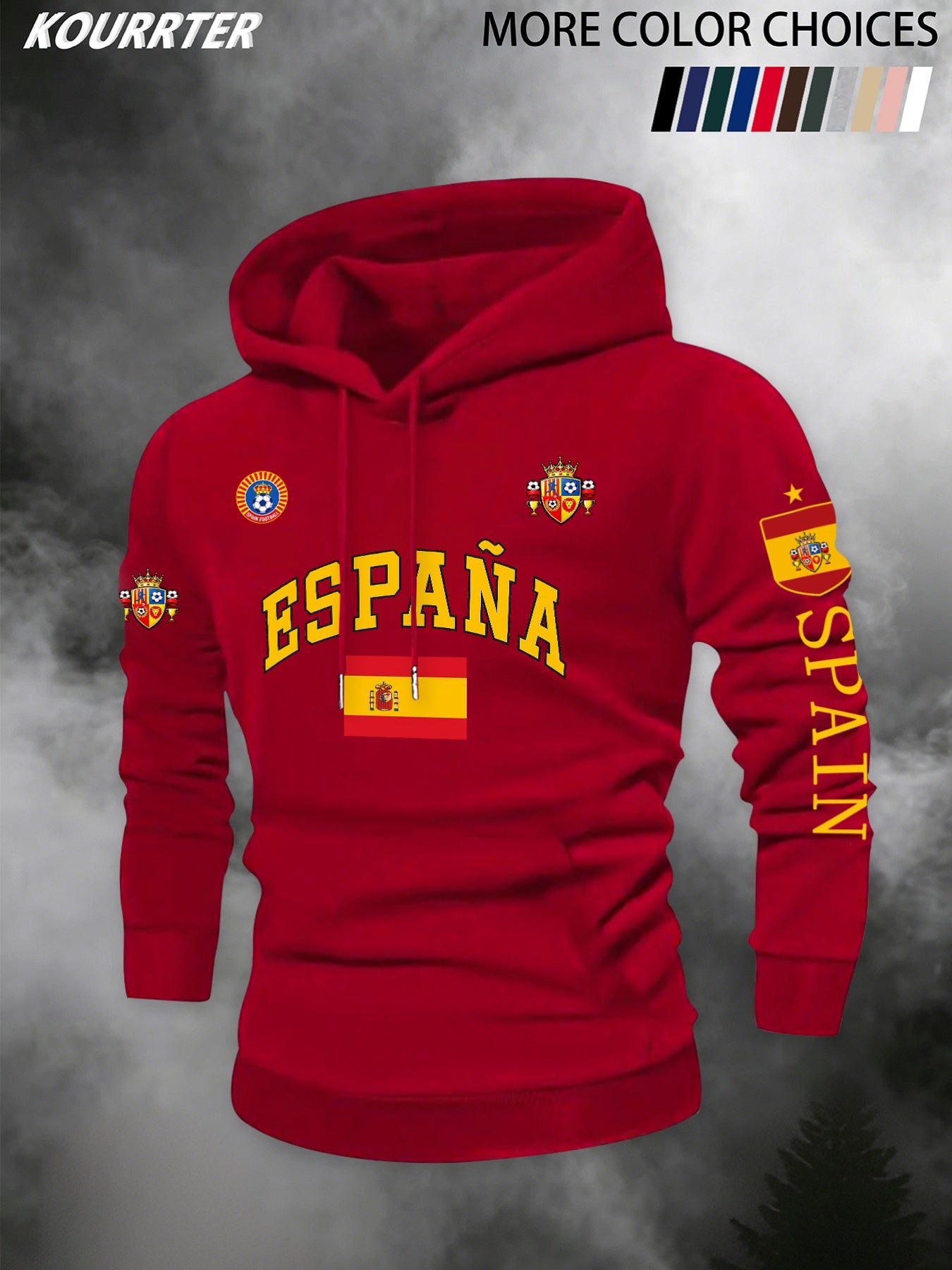 Men's Spain National Team Hooded Sweatshirt Casual Sportswear