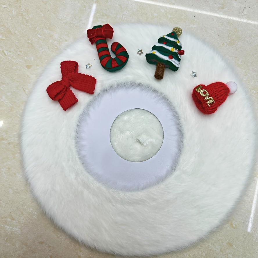 Women's Red Christmas Beret Hat with 3D Christmas Tree Decorations - Elastic Drawstring Closure, Lightweight Warm Winter Hat for Holiday Parties, Photo Shoots, Valentine's & New Year's Eve - Festive Movie-Inspired Fashion Acc