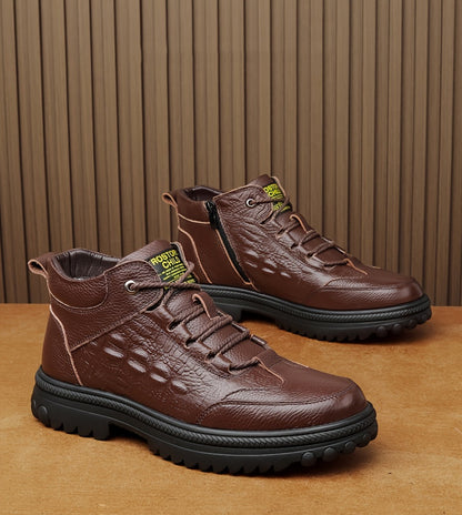 Genuine Leather High-End Plush Comfortable Warm Snow Boots