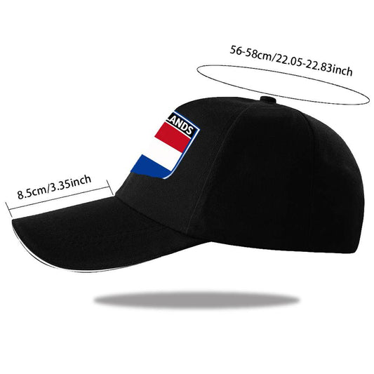 Netherlands Flag Baseball Cap with Adjustable Fit - Lightweight Polyes - ayq