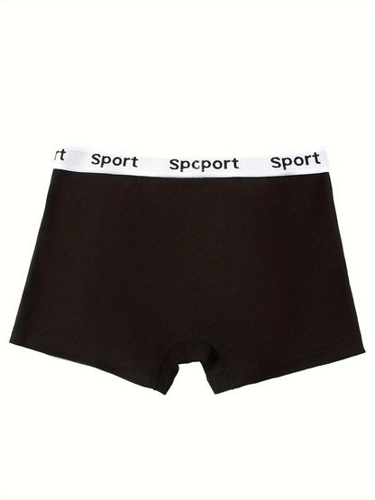 5-Pack Boys' Cotton Boxer Briefs with Sports Prints, Regular Fit