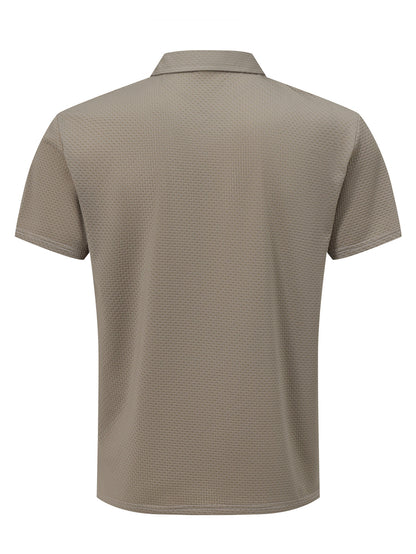 G884-DIOS Men's Short Sleeve Casual Summer Printed T-Shirt - Fashionable and Versatile Top, Geometric Design, Lightweight Golf Shirt - ayq