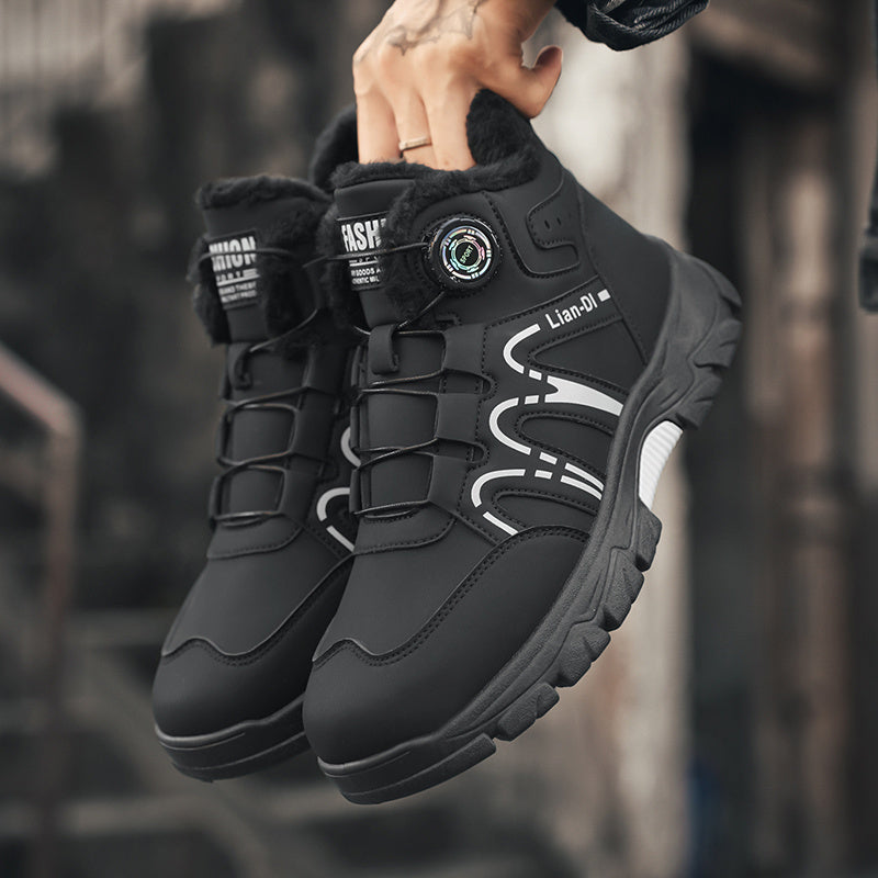 Men's Autumn Winter Lined Outdoor Chukka Boots with PVC Sole