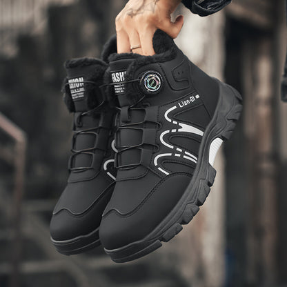 Men's Autumn Winter Lined Outdoor Chukka Boots with PVC Sole
