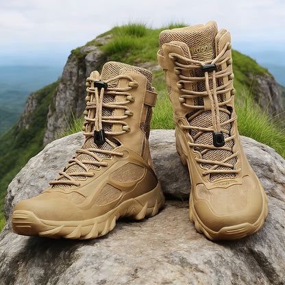Men's All-Season Tactical Short Boots, Breathable & Comfortable