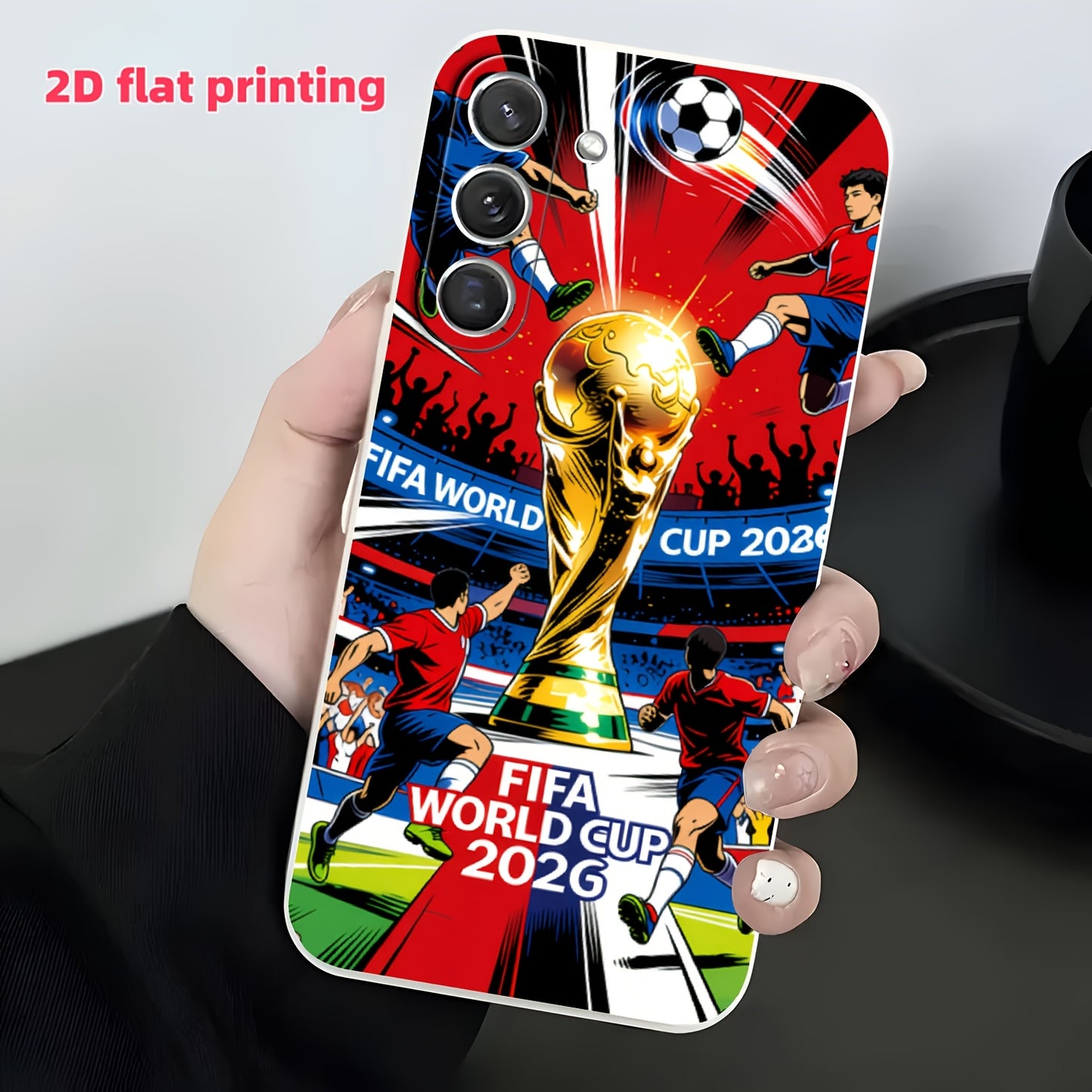 FIFA 2026 World Cup TPU Phone Case with Soccer Trophy Design