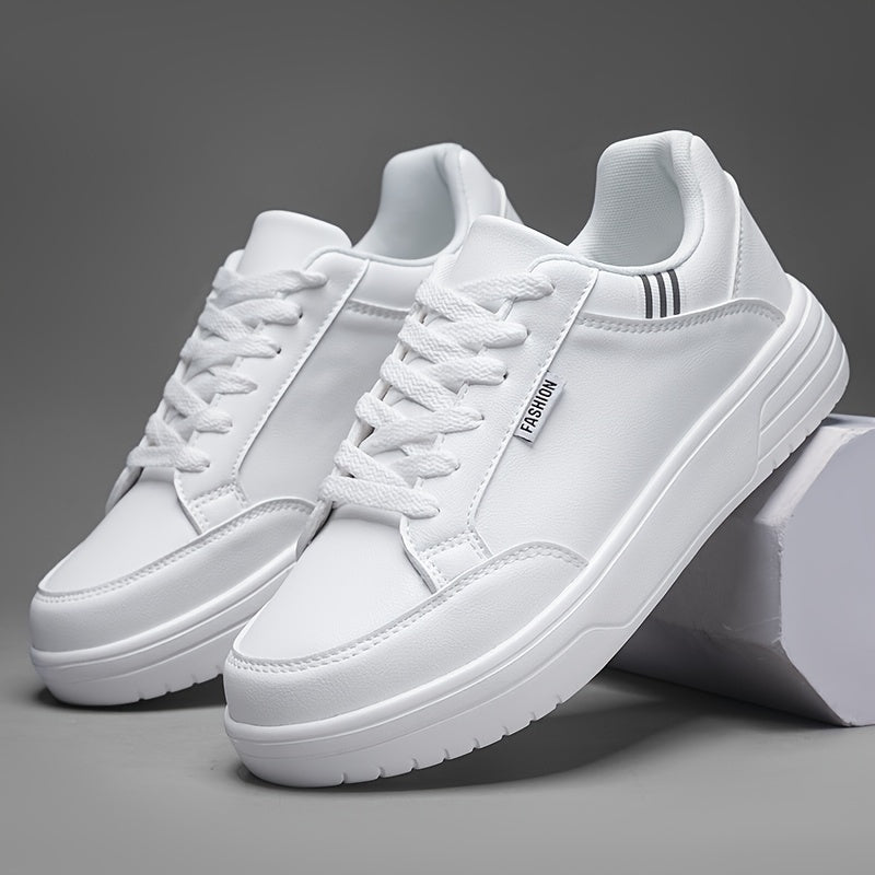 Men's Casual Sports Sneakers Low Top All-Season White Shoes