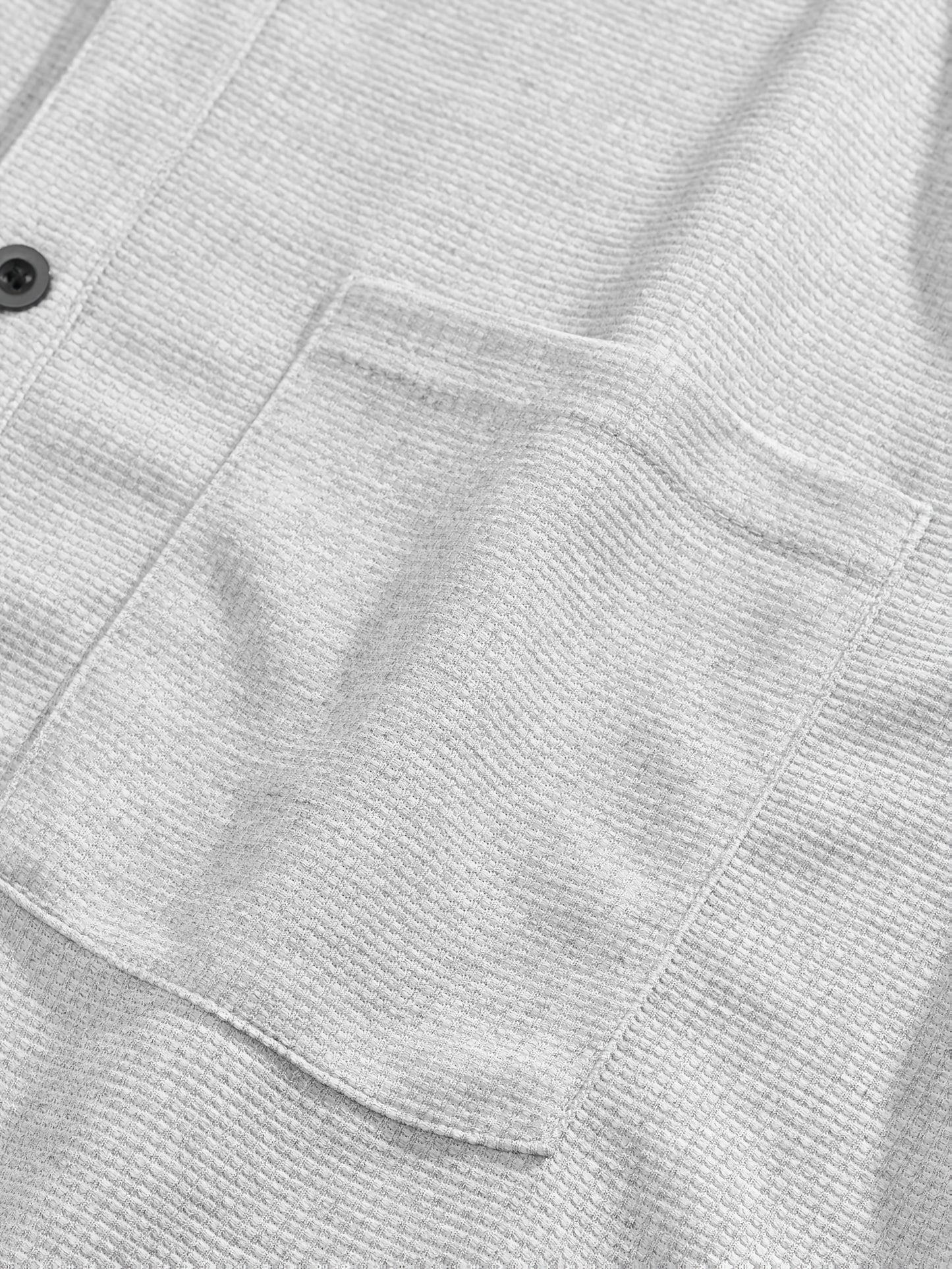 Men'S Two-Piece Set Featuring a Short-Sleeve Cardigan with Pockets And Drawstring Pocket Long Pants, Perfect for a Clean And Comfortable Summer.