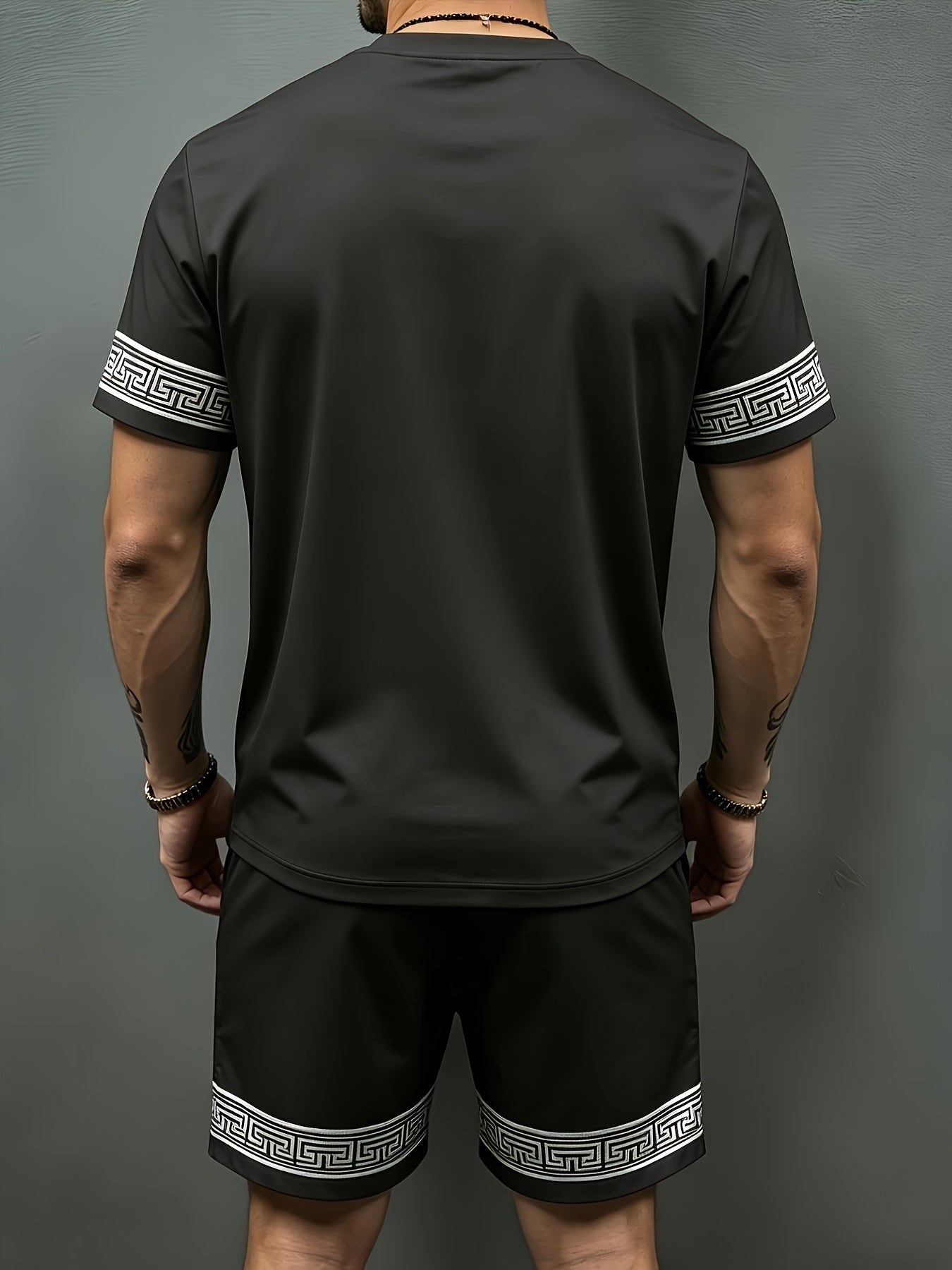 Men's Casual Summer Crew Neck Short Sleeve and Shorts Set
