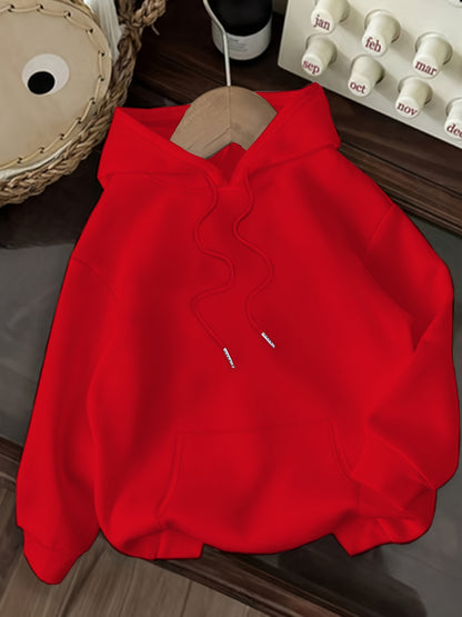 Letter Print Hoodie, Drawstring Casual Hooded Sweatshirt for Winter & Fall, Women's Clothing