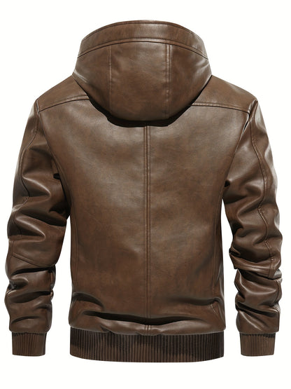 Men's Vintage Hooded Jacket - Breathable, Tear-Resistant Winter Coat