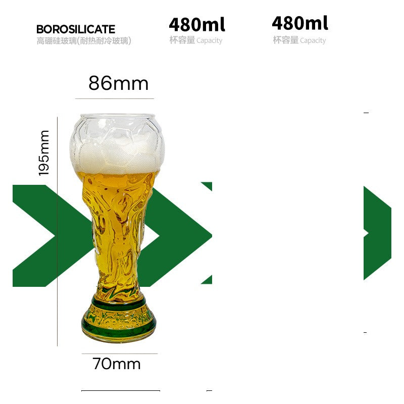 Trophy Style Shatterproof Beer Glass - Large Capacity Mug