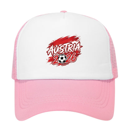 Austria 2026 Soccer Trucker Hat - Breathable Polyester Cap