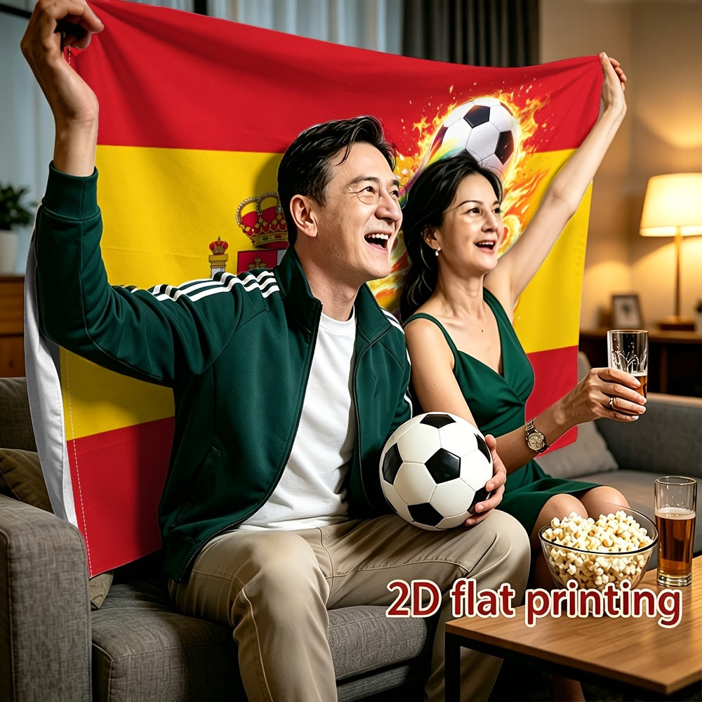 2026 Spanish Football Fan Cheer Banner - Polyester, Single-Sided