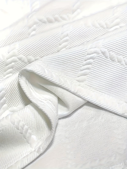 Men'S Casual Jacquard Knit Short-Sleeve T-Shirt - Featuring a Stylish Geometric Pattern, Round Neck, Comfortable for All Seasons, Perfect for Casual Wear.