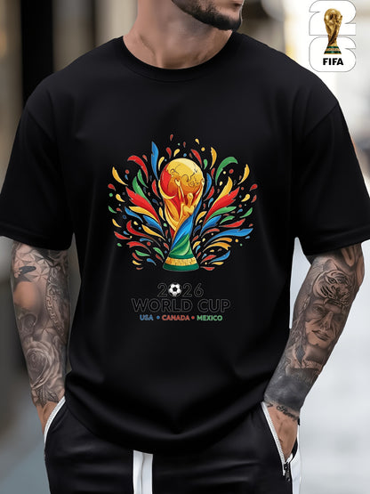 Unisex Short-Sleeve Football T-Shirt with Geometric Pattern