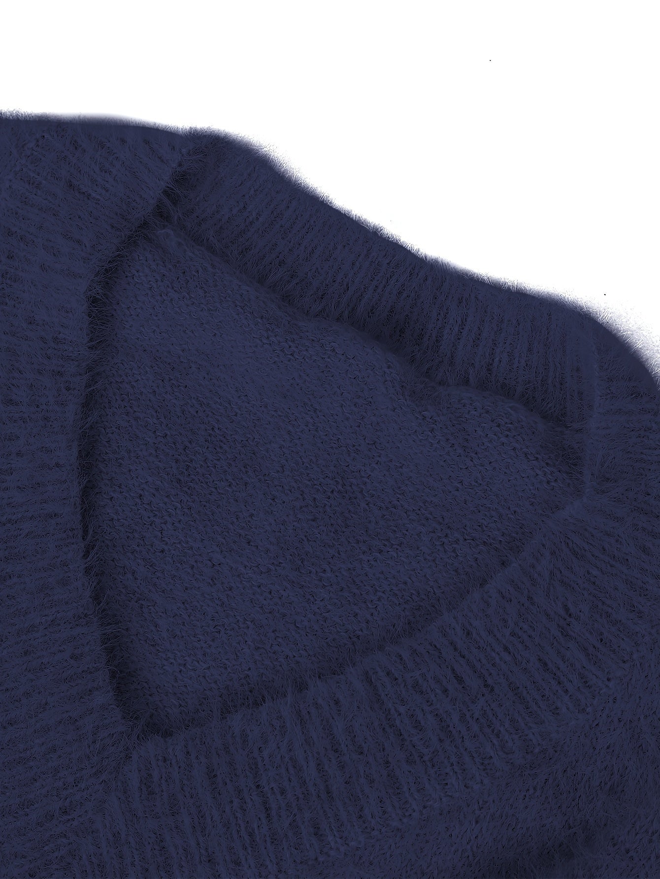 Plus Size - Women'S Cozy Yellow V-Neck Sweater with Pearl Buttons & Fleece-Lined Cuffs - Asymmetrical Hem, Geometric Pattern, Casual Winter Pullover for Casual Attire, Winter Apparel | Vneck Sweater | Pearl Button Details, Sw