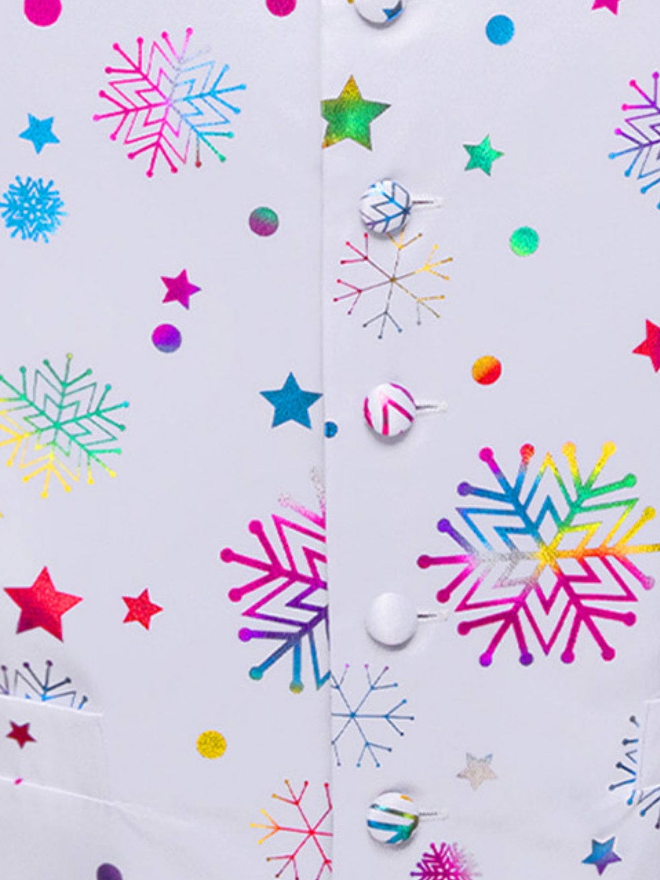 DOCAPEITON Men'S Christmas Vest - Formal & Casual Holiday Party Outfit with Button Front Closure, Non-Stretch Fabric - Green & Golden Snowflake, Tree, Firework Designs - Perfect for Xmas, New Year's, Weddings - Adult Men'S Fe