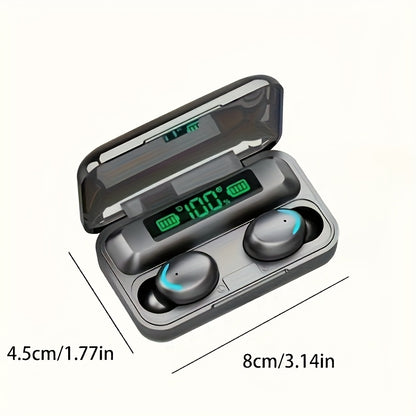 Crisp HiFi Stereo Sound Wireless Earphones with Touch Control, HD Mic, TWS Wireless Earbuds, 9D Stereo HiFi Sound Earphone, Sport Headset, with LED Display Charging Bin