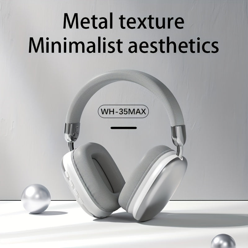 Wireless Over-Ear Headphones with Mic and Type-C Charging