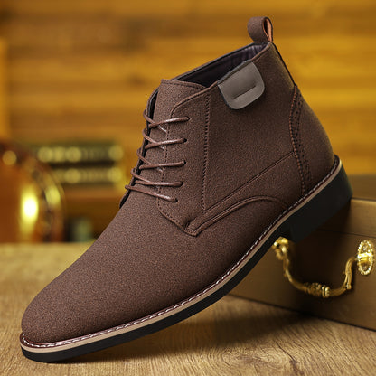 Vintage Men’s Chukka Boots Short Lace-Up Casual Formal Shoes