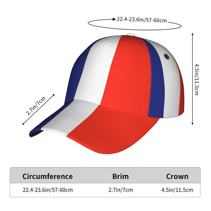 French Flag Baseball Cap Unisex Casual Street Style Lightweight Hat