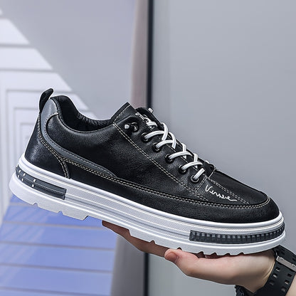 Men's Mid-Top Casual Sport Shoes with PU Upper