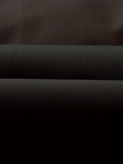 Men'S Double-Sided Winter Jacket - Thickened Stand Collar, Zip-Up Casual Long Sleeve Coat with "MADEASURABLE" & "I CONUT" Branding, Black & White, Regular Fit for Autumn & Winter, Autumn Outerwear, Bold Lettering, Durable Fab