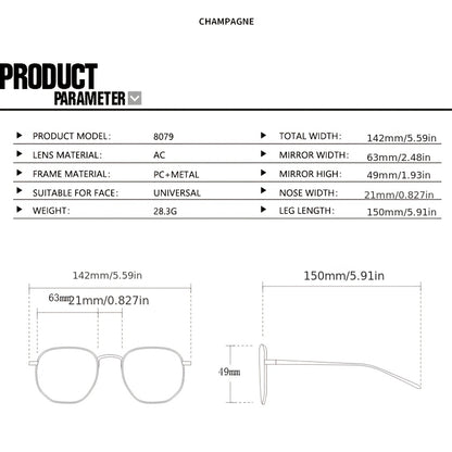 Unisex Retro Cat-Eye Full Rim Glasses Lightweight PC Frame