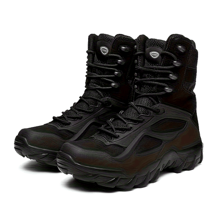Men's High-Top Outdoor Hiking Boots with Fabric Upper