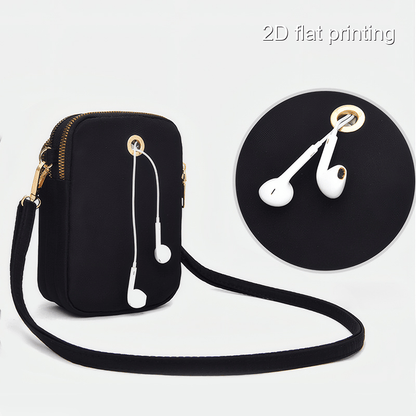 1pc Women's Horse Pattern Crossbody Bag - Compact Zipper Closure Polyester Phone Purse with Adjustable Strap, Pink/Navy/Black for Everyday Essentials & Makeup, Mini Purse