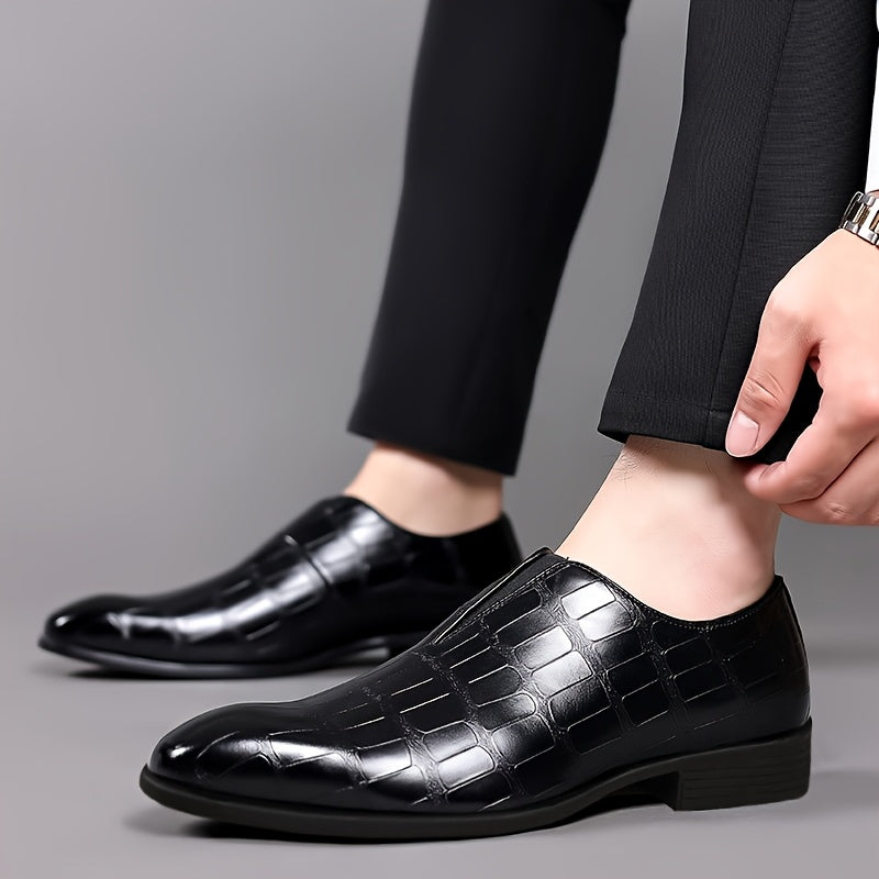 Men's Casual Low-Top Business Shoes with Rubber Sole