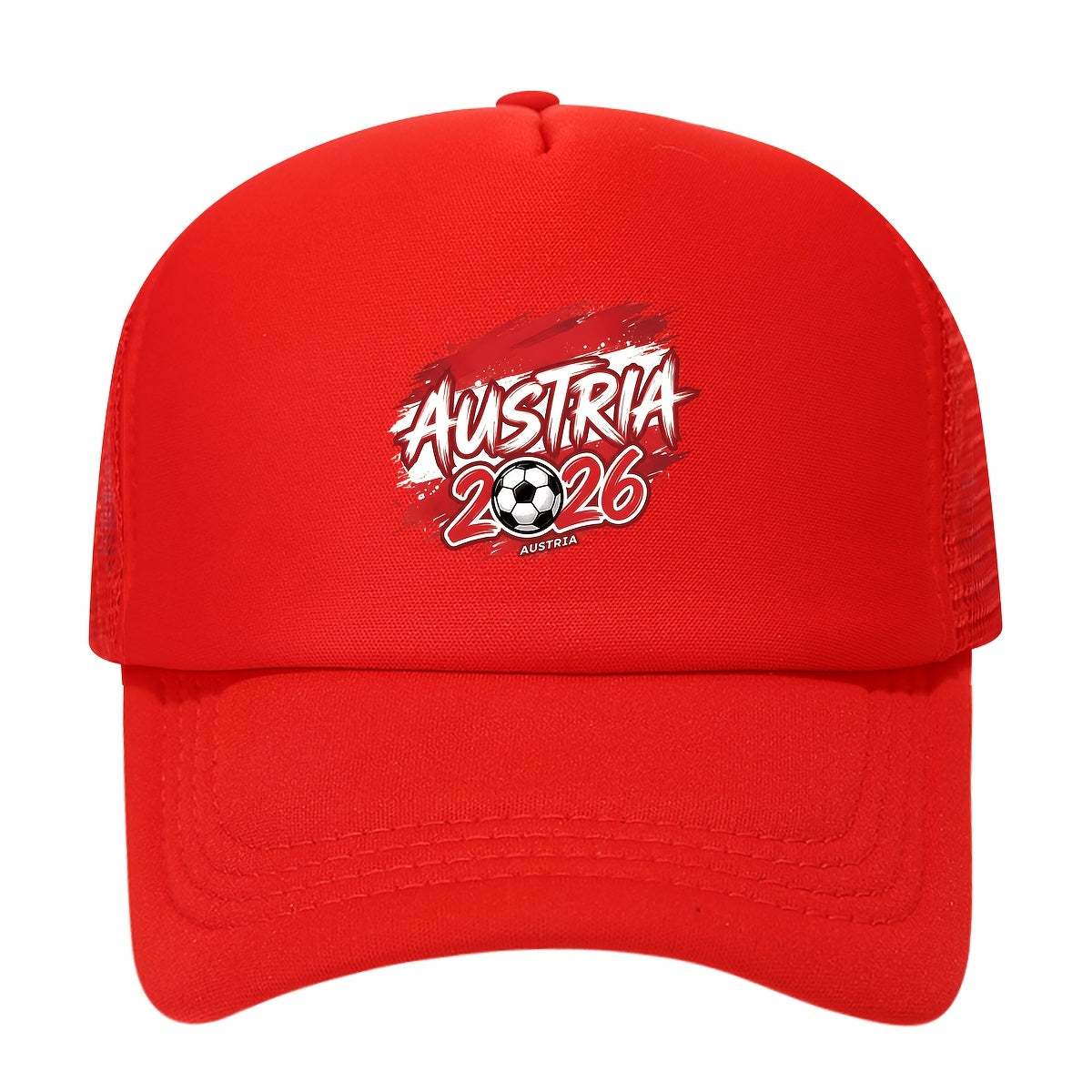 Austria 2026 Soccer Trucker Hat - Breathable Polyester Cap