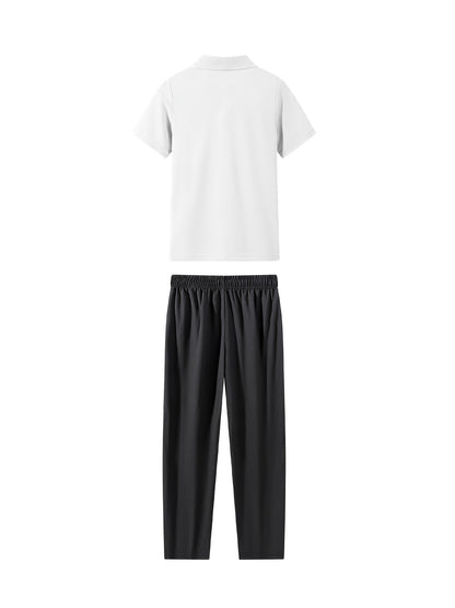Boys' Spring/Summer Polo Shirt & Stretch Trousers Set