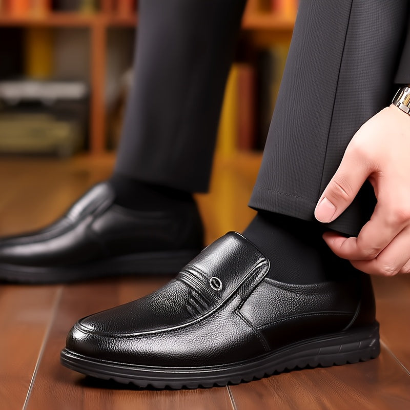 Men's Large Size Breathable Slip-On Business Casual Shoes