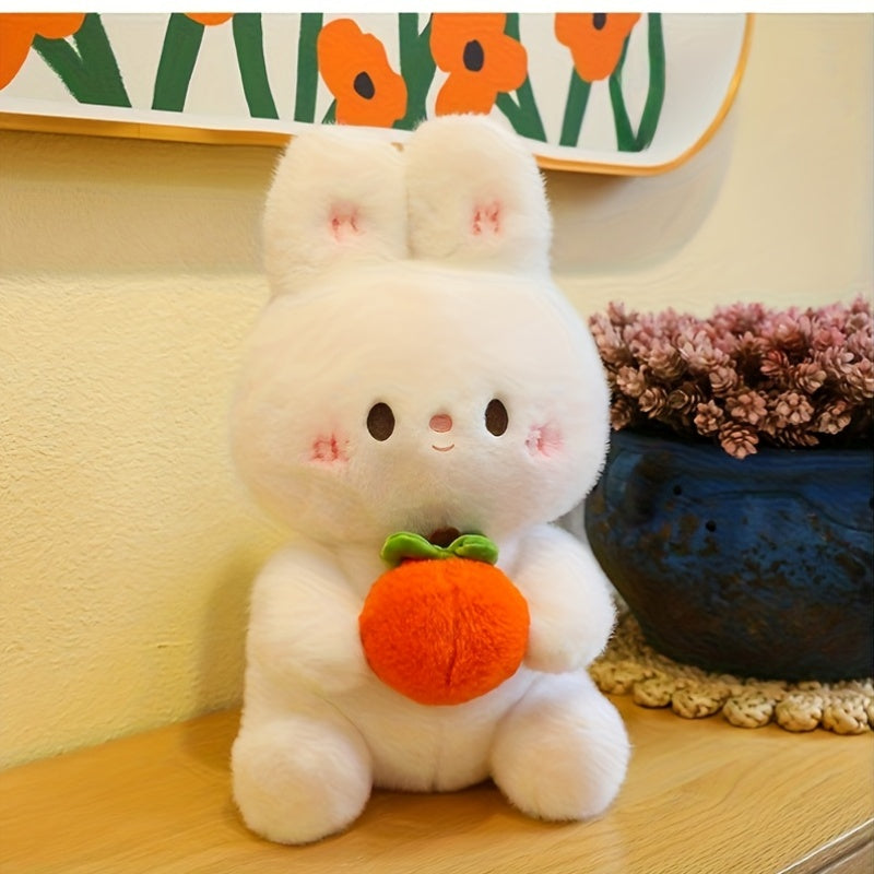 26Cm/10.24In Cute Rabbit Plush Toy Doll Figurine Little White Rabbit Plushie Birthday Gift Decorative Ornament