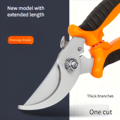 Heavy-Duty Professional Stainless Steel Pruner with Comfort Grip, Multi-Functional Garden Shears and Secateurs - Non-Slip Ergonomic Design for Effortless Spring Assisted Opening & Closing; Sharp Blades Cut Thick Branches With - ayq