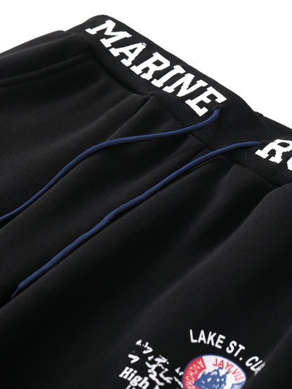 Men's Hooded Letter Print Tracksuit, 2pcs Casual Sports Set, Fashion Hoodie With Full-zip And Elastic-waist Pants, Regular Fit, Outdoor Cloth
