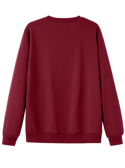 Men'S Happy New Year Sweatshirt - Light Grey with Orange Lettering - Regular Fit Crewneck Pullover for New Year'S Eve, NYE Parties & Casual Attire - Non-Permanent Celebration Sweater for Everyday & Special Occasions, New Year