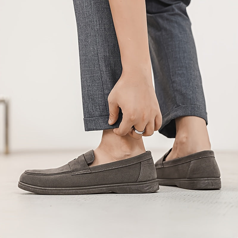 Men's Lightweight Slip-On Casual PU Loafers for All Seasons